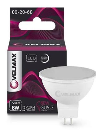 Led лампа 8w velmax v-mr16 gu5.3 4100k 720lm 21-14-54