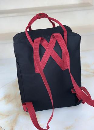 Рюкзак kanken classic чорний з бордовим4 фото