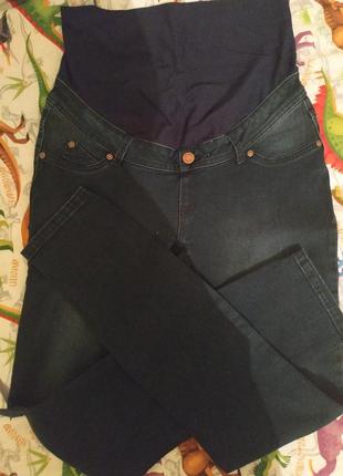 Затишні якісні джинси вагітним,моделюють фігуру,р. наші: 44-46 (38 євро)3 фото