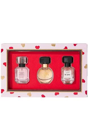 Набір міні-парфумів deluxe mini fragrance trio від victoria's secret