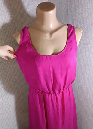 Сарафан длинное платье барби ярко малиновая фуксия