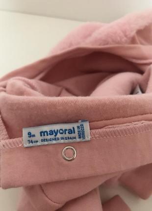 Свитер mayoral теплый зимний розовый нарядный фирменный на 9 месяцев4 фото