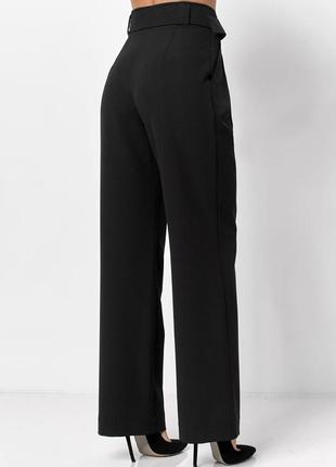 Классические женские брюки свободного кроя черные. модель 2462 фото