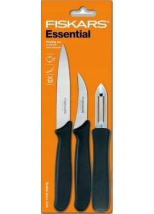 Набор ножей для чистки овощей fiskars essential peeling knife set (1024162)