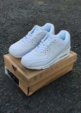 Nike air max 90 •white•10 фото