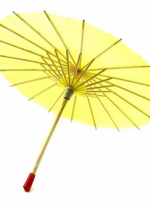 Зонт бамбук с бумагой желтый (d-30 см h-23 см)