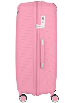Чемодан 2e sigma большой 4 колеса полипропилен розовый7 фото
