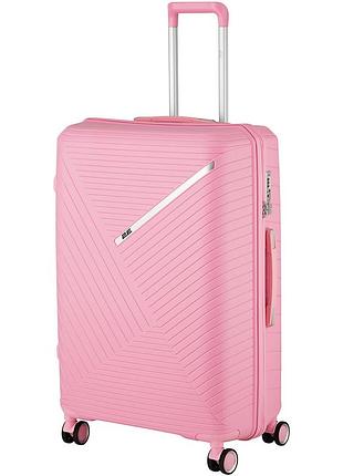 Чемодан 2e sigma большой 4 колеса полипропилен розовый10 фото
