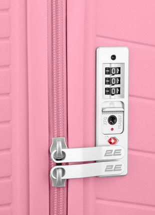 Чемодан 2e sigma большой 4 колеса полипропилен розовый4 фото
