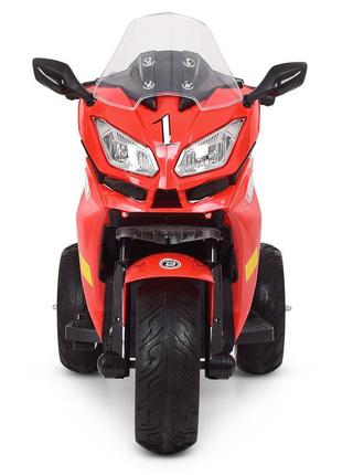 Тор! детский мотоцикл трехколесный bambi m 3688el bmw (2 мотора по 35w, 2 аккум, mp3, tf, usb) красный