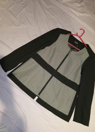 Шикарный,комбинированный-стрейч жакет-пиджак на молнии,большого размера,германия7 фото