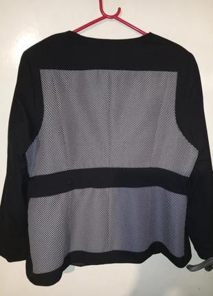 Шикарный,комбинированный-стрейч жакет-пиджак на молнии,большого размера,германия3 фото