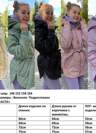 Подростковая демисезонная куртка для девочек