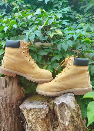 23-24 см утеплённые кожаные ботинки timberland черевики3 фото