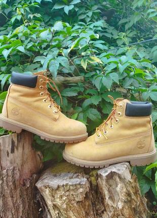 23-24 см утеплённые кожаные ботинки timberland черевики5 фото