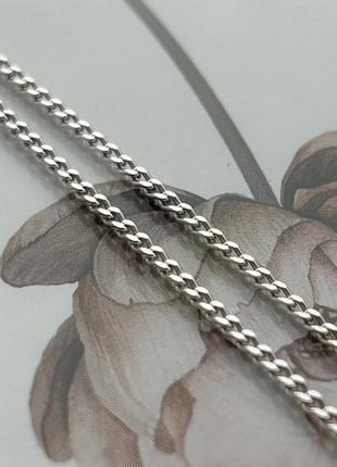 Цепочка серебряная с плетением панцирь на шею 50 см8 фото