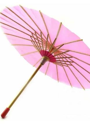 Зонт бамбук с бумагой малиновый (d-30 см h-23 см)