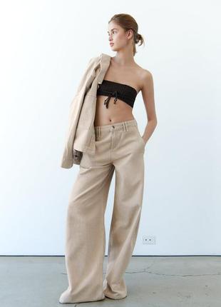 Стильные брюки zara с коноплей м8 фото