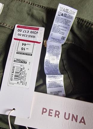 Брендовые фирменные английские женские демисезонные зимние хлопковые стрейчевые брюки per una (marks &amp; spencer), новые с бирками, размер 16анг.10 фото