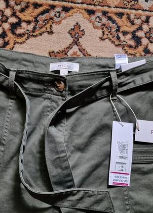 Брендовые фирменные английские женские демисезонные зимние хлопковые стрейчевые брюки per una (marks &amp; spencer), новые с бирками, размер 16анг.4 фото