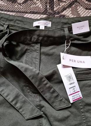 Брендовые фирменные английские женские демисезонные зимние хлопковые стрейчевые брюки per una (marks &amp; spencer), новые с бирками, размер 16анг.5 фото