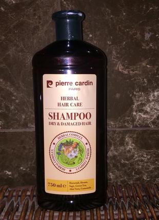 Pierre cardin herbal shampoo 750 ml травяной шампунь для повреждённых волос6 фото