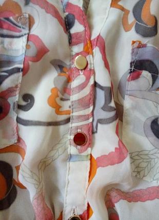 Легкий шифоновый сарафан - рубашка с карманами5 фото