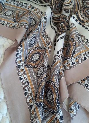 Шелковый платок,принт пейсли2 фото