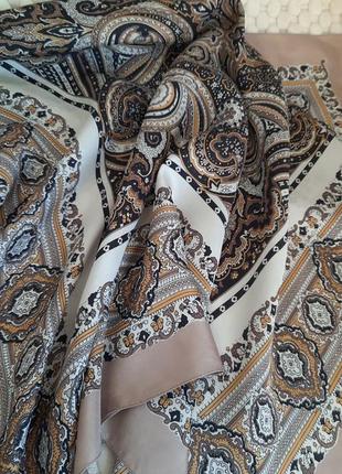 Шелковый платок,принт пейсли9 фото