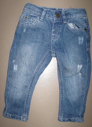 Узкие джинсы mothercare 12-18 мес с потертостями рост 86 см