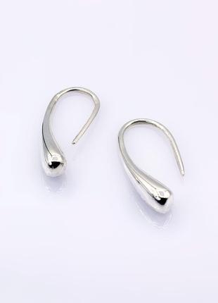Серебряные серьги капельки