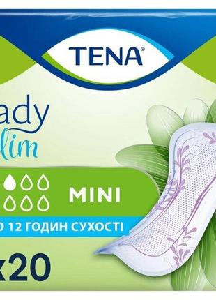 Tena lady slim mini прокладки урологічні 20 шт. (7322540852486)