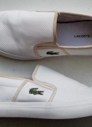 Оригинал. 27 см. кожаные мокасины слипоны lacoste2 фото