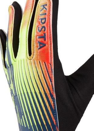 Детские вратарские футбольные перчатки размер 4 kipsta first разноцветный