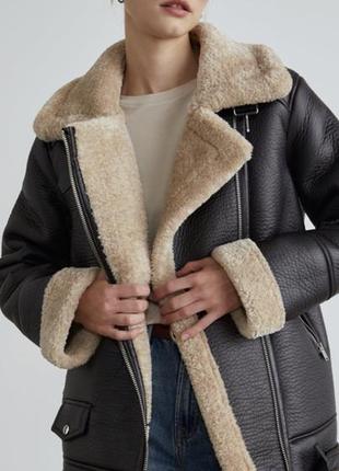 Куртка дубленка stradivarius