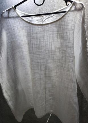 Сорочка льон блузка блуза лен льняная свободная прямая крой оверсайз6 фото