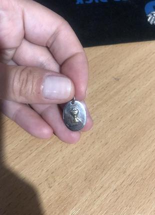 Кулон серебро с позолотой1 фото