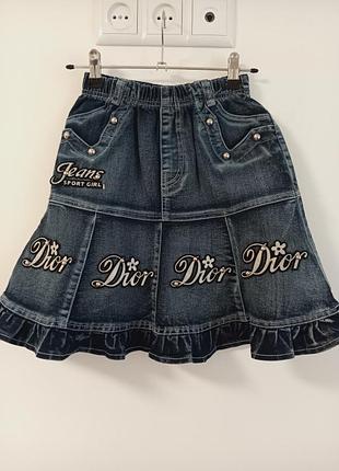 Юбка джинсовая клёш на девочку.