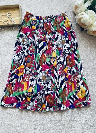 Яркая юбка плиссе