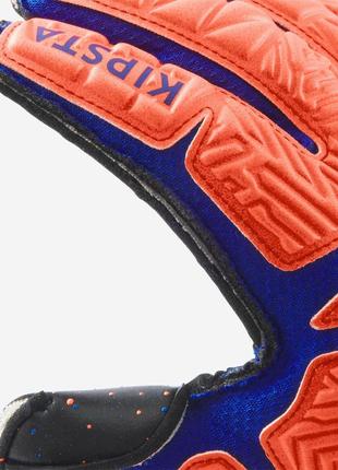 Детские вратарские футбольные перчатки размер 4 kipsta viralto красно-синий
