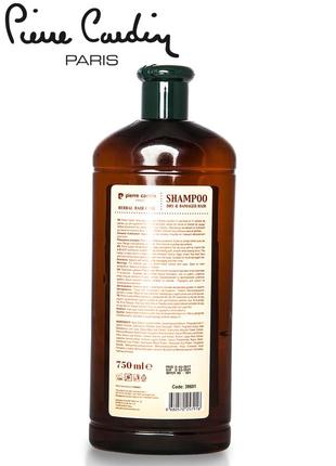 Pierre cardin herbal shampoo 750 ml травяной шампунь для повреждённых волос4 фото