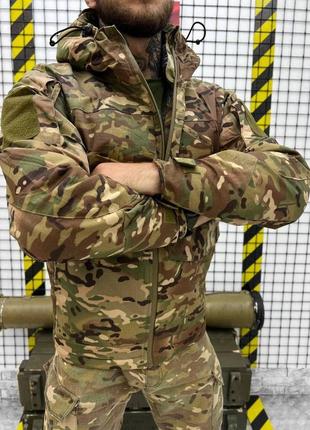 Тактична куртка мультикам омні хіт multicam omni heat ріп стоп військова камуфляжна з капюшоном7 фото