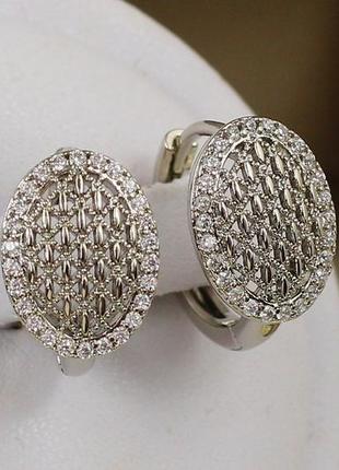 Серьги  xuping jewelry мушкетер 1.5 см серебристые