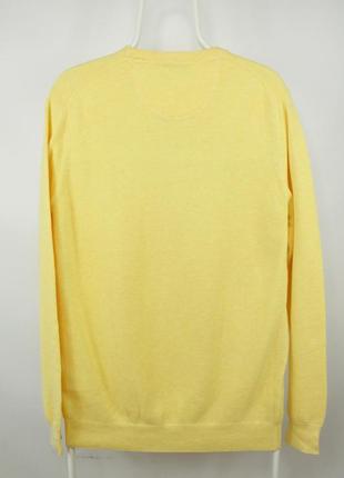 Яркий брендовый джемпер gant cotton pique yellow jumper8 фото