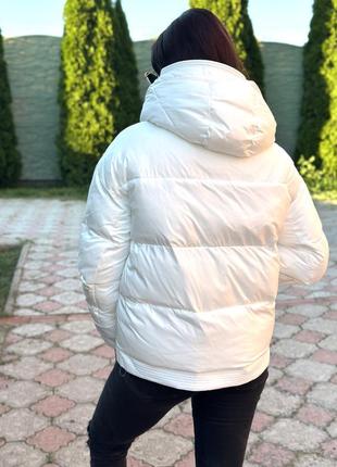 Біла жіноча куртка зимова xs-3xl2 фото
