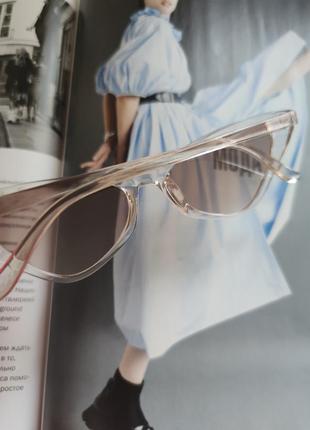 Окуляри очки uv400 лисички кошки бежеві коричневі стильні модні нові7 фото