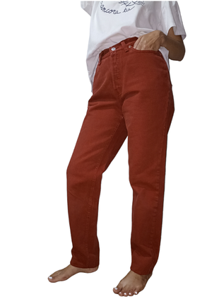 Levis джинсы мом красные винтаж9 фото