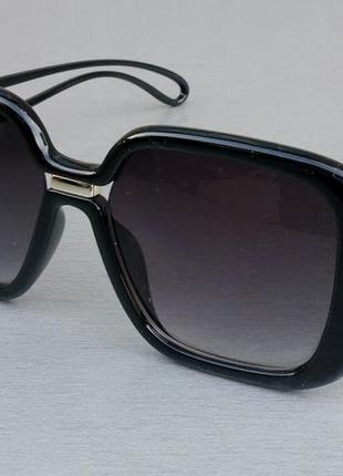 Жіночі сонцезахисні окуляри великі квадратні чорні1 фото