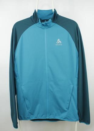 Спортивна вітровка odlo zeroweight warm hybrid jacket man blue4 фото