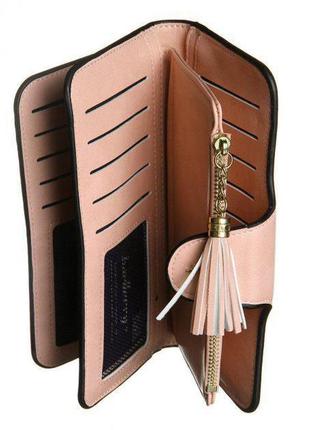 Клатч портмоне кошелек baellerry n2341, небольшой кошелек женский, кошелек девушке мини. la-366 цвет: розовый2 фото